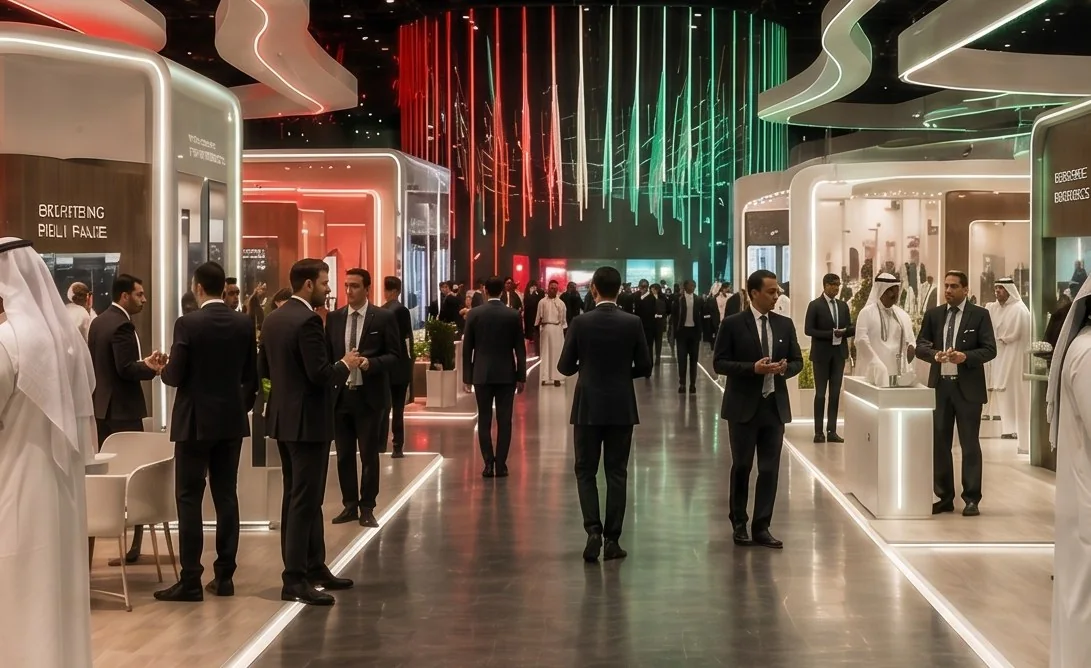 Delegates walking the YCSF exhibition floor